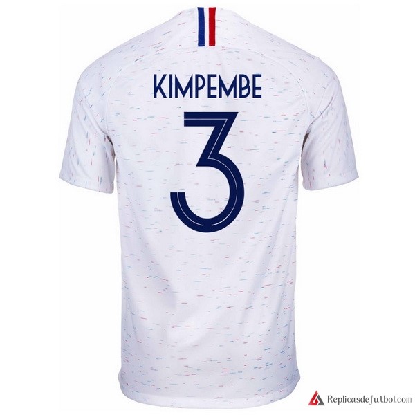 Camiseta Seleccion Francia Segunda equipación Kimpembe 2018 Blanco